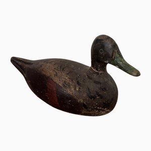 Appel à Canards Folk Art en Bois Polychrome, 20ème Siècle