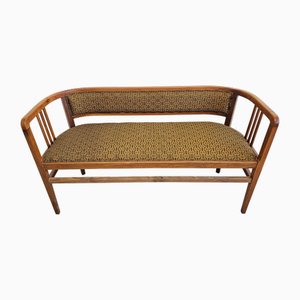 Art Nouveau Bench in Walnut by Otto Wagner, 1890s