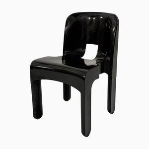 Silla Universale modelo 4867 en negro de Joe Colombo para Kartell, años 70