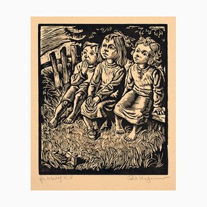 Rudolf Nehmer, Bénis soient les cœurs purs, 1948, gravure sur bois