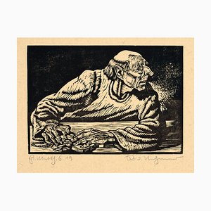 Rudolf Nehmer, Greed, 1948, Woodcut