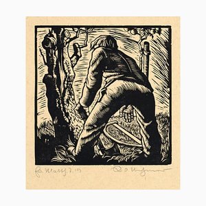 Rudolf Nehmer, L'albero infruttuoso, 1948, Xilografia