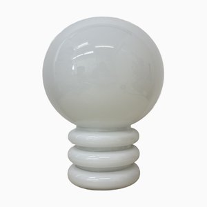 Lampe de Bureau en Verre Laiteux de Limburg Glashütte, 1970s
