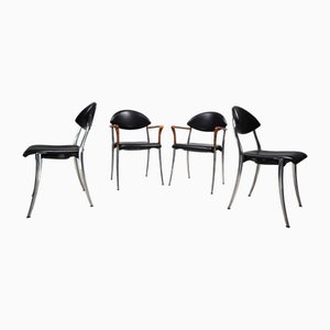 Sedie da pranzo Coro di Luigi Origlia, anni '80, set di 4