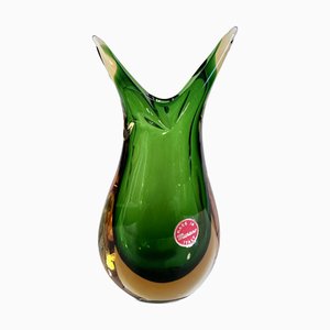 Vaso Sommerso scultoreo in vetro di Murano di Flavio Poli per Seguso, Italia, anni '60