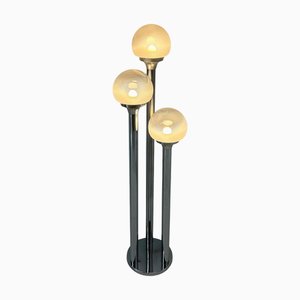 Italian Chrome and Murano Glass Floor Lamp from Mazzega, 1970s