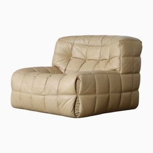 Kashima Lounge Chair in Cream Leather by Michel Ducaroy for Ligne Roset, 1970s