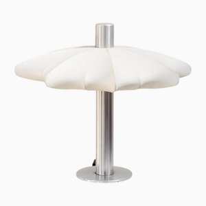Stainless Steel Table Lamp with Sculptural Cocoon Lampshade, 1970s