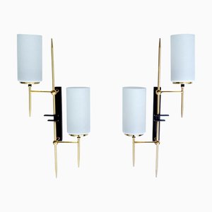 Architektonische Wandlampen von Lunel, 1960er, 2er Set