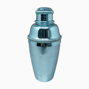 Light Blue Aluminum Cocktail Shaker from Lumium, England, 1960s