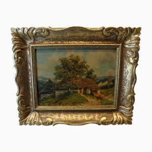 Augustin Mervart, Paesaggio, 1949, Olio su tavola