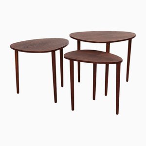 Danish Nesting Tables by Beder Trædrejeri, 1960s, Set of 3