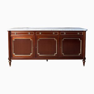 Louis XVI Style Sideboard on White Marble, 1960s