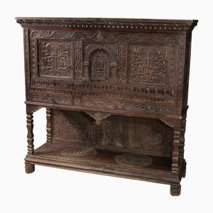Carved Wooden Cabinet, 1950s