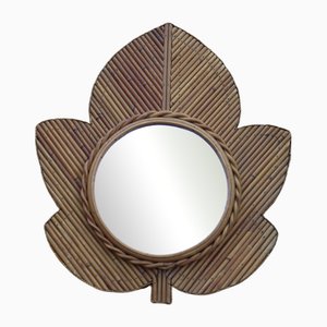 Miroir en Rotin par Vivai Del Sud, 1970