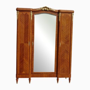 Louis XVI Wardrobe in Marquetry and Bronze, 1920s