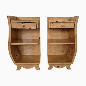Art Deco Line Nachttische, 1980er, 2er Set