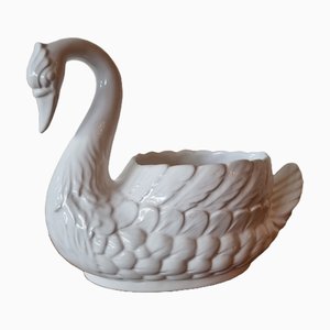 Cache-pot Swan en Porcelaine, 1980s
