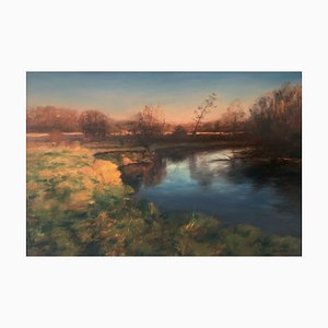 Jakub Podlodowski, Tonalist Landscape, Oil on Board, 2025
