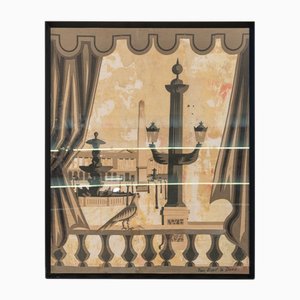 Collage auf Stoffen von Jean Picart Le Doux, 1950er