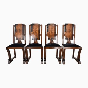 Chaises Art Déco Vintage, Set de 4