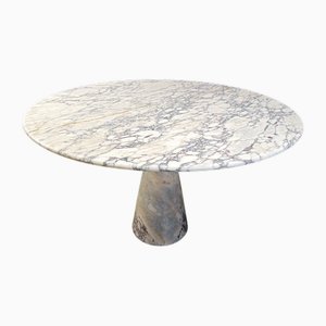Vintage Round Marble Dining Table, 1970s