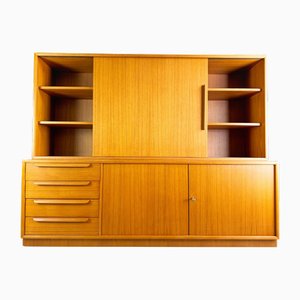 Enfilade Mid-Century en Teck avec Armoire et Étagères de WK Möbel