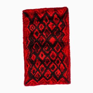 Scandinavian Modern Rya Rug, 1970s