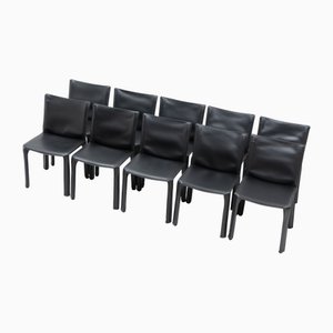 Cab 412 Chairs by Mario Bellini for Cassina, 1990s, Set of 10