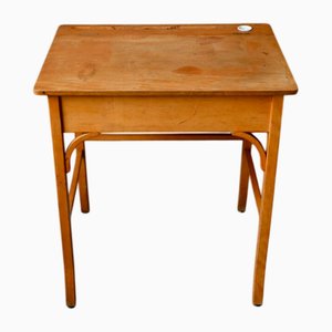 Wooden Music Stand and Porcelain Inkwell from Baumann, France, 1950s