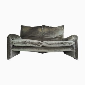 Maralunga 2-Seater Sofa in Corduroy by Vico Magistretti for Cassina