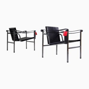 Sillas LC1 de Le Corbusier para Cassina, años 80. Juego de 2