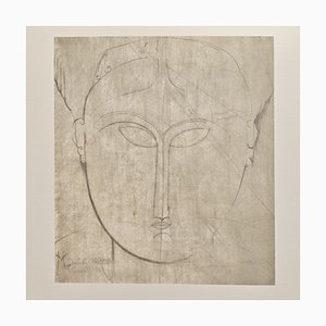 A. Modigliani, Testa di Cariatide, Litografia