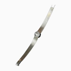 Reloj de pulsera para mujer de oro blanco y diamantes de Gubelin, fabricado en suiza, años 50