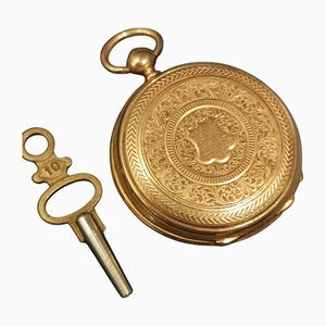 Goldene Taschenuhr mit Schlüssel, Frankreich
