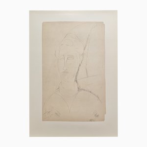 A. Modigliani, Madame Zborowska col Collarino / Madame Zborowska with a Collar, Lithograph