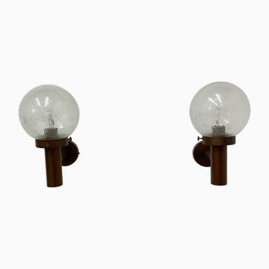 Globe Glass Wall Lamps by Lisa Pape, 1970s, Set of 2