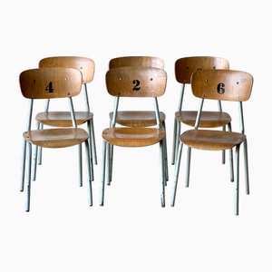 Vintage Schulstühle, 1970er, 6er Set