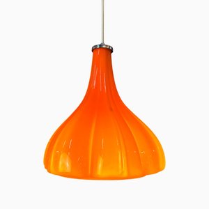 Blumenlampe Orange Glas von Peill & Putzler