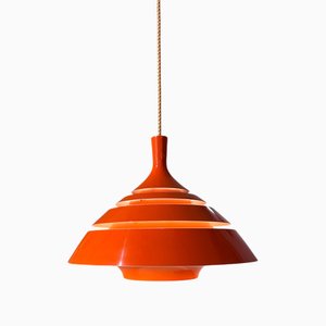 Orange Hanging Lamp by Hans Agne Jakobsson for Lyfa