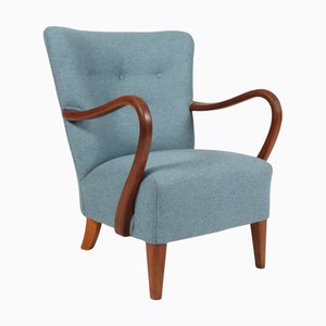Vintage Lounge Chair in Boucle by Alfred Christensen, 1940s