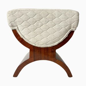Art Deco Hocker mit Palisander Furnier, Frankreich, 1930er