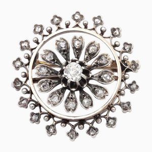 Victorian Circular Diamond Brooch