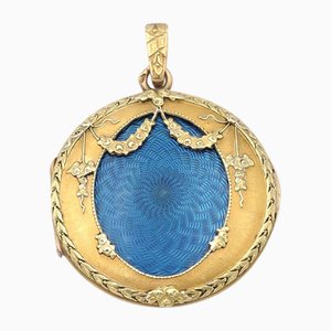 Victorian Enamel Locket Pendant