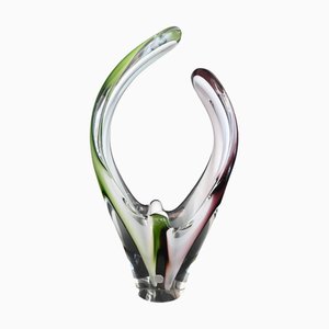 Swedish Multicolored Glass Vase from Flygsfors, 1950s