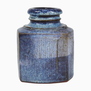 Blue Ceramic Art Vase by Franz Josef Altenburg, Austria, 1980s