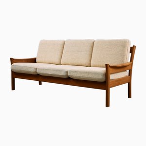 Mid-Century Teak Three-Seater Sofa with Removable Cushions from Dyrlund, 1959