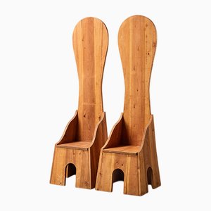 Set de Chaises Fratina par Mario Ceroli pour Poltronova, 1970s
