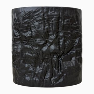 Bisque Black Porcelain Paper Relief Vase by Martin Freyer for Rosenthal, 1970s