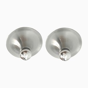 Italienische Mid-Century Modern Einbauleuchten aus Metall von Targetti Sankey, 1970er, 2er Set